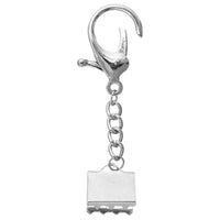 Key Chain-Lobster Trigger with Ribbon Cord End 18x17mm Nickel