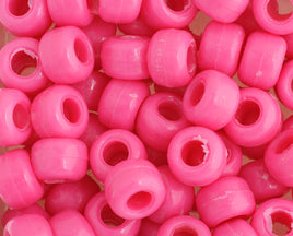 Plastic Crow Beads Hot Pink Opaque 9mm 1000 Pack